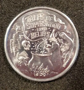 NEW ORLEANS MARDI GRAS COIN KREWE ARABI TALES SUPERSTITION BELIEFS 1968 DOUBLOON - Picture 1 of 2
