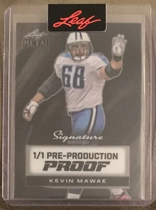 Hoja de metal Kevin Mawae Titans Proof #1/1 2024 - Imagen 1 de 2