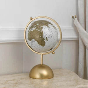 Globo terráqueo Elijah estilo Vintage mapamundi de escritorio blanco con base... - Imagen 1 de 1