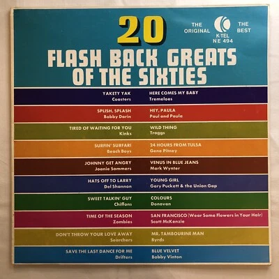 20 Flash Back Greats Of The Sixties, Vinyl Lp, K-Tel 1973, VG/VG+, Splish Splas - Image 1 of 4