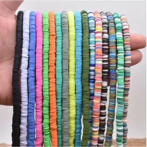 10 Stck. 6 mm Flach Rund Polymer Ton Perlen Chip Scheibe Lose Zwischenring Zum Selbermachen Schmuck Herstellung - Bild 1 von 27