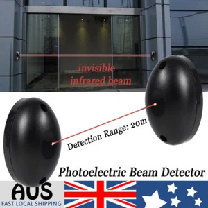 Pair Single Beam Infrared Sensor Alarm Detector Photoelectric 20M Gate Operator - Picture 1 of 11