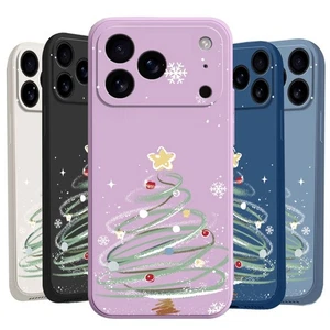 Case For iPhone 17 16 Pro Max 16e 15 14 13 12 11 Silicone Christmas Tree Cover - Picture 1 of 17