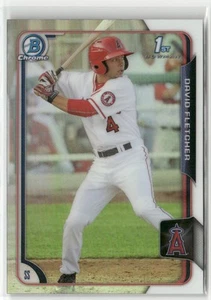 Bowman Draft #57 2015 David Fletcher refractores cromados Los Angeles Angels - Imagen 1 de 2