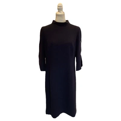 Vestido recto Teri Jon Rickie Freeman azul marino detalle estrás talla 14  Foto 1 de 4