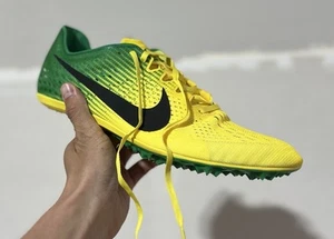 Size 12.5 Nike Zoom Victory 3 Oregon Ducks PE Yellow Men Track Cleats 920757-103 - Picture 1 of 5