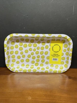 Giddy Smiley Face Medium Rolling Tray 10.6” X 6.3” - Image 1 of 4