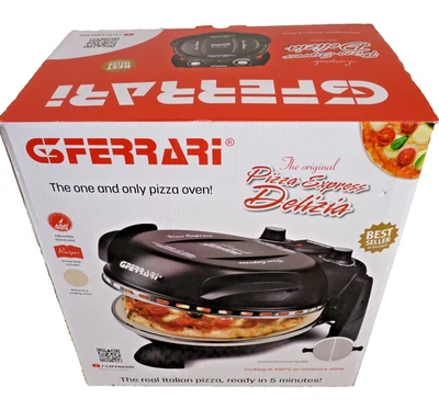 G3 Ferrari G10006  Ofen Pizza Delizia, 1200 W, 400°C,schwarz Neu - Bild 1 von 4