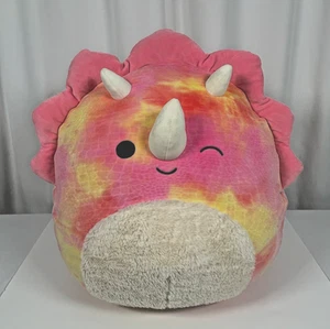 Squishmallows 16 Zoll große weiche Plüsch Trinity die zwinkernden rosa Batik Triceratops - Bild 1 von 8