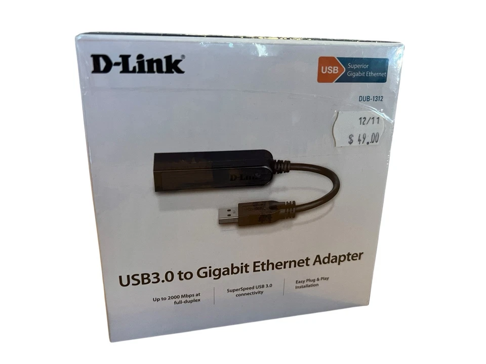 D-Link DUB-1312 USB 3.0 to Gigabit Ethernet LAN Network Adapter for PC Notebook - Image 1 of 3