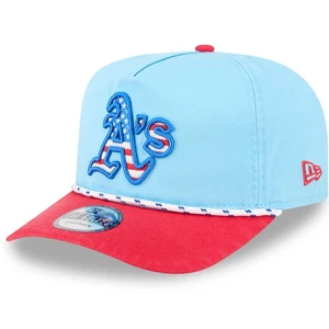 Men's New Era Light Blue/Red Athletics 2025 Fourth of July Golfer Snapback Hat - Picture 1 of 5
