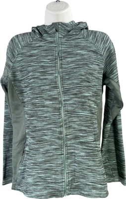 Sudadera con capucha Columbia azul jaspeada manga larga cremallera completa para mujer - L Foto 1 de 4