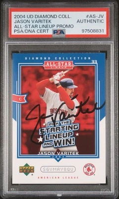 PSA/DNA 2004 UD Diamond Coll Jason Varitek #AS-JV Boston Red Sox Auto Autograph - Image 1 of 3