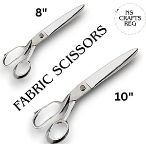 8" & 10" Fabric Scissors – Heavy Duty Shears for Leather, Cloth & Sewing Tasks - Picture 1 of 3