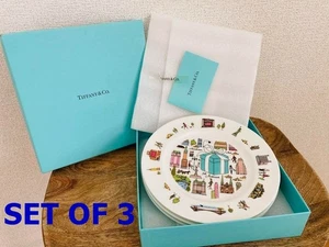 Tiffany & Co. 5th Avenue Dessertteller Geschirr Schale 19 cm 3er Set mit Box unbenutzt - Bild 1 von 4