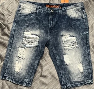 Neu Trillnation blau Distressed Jeans Größe 38 - Bild 1 von 4