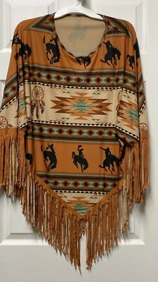 Poncho occidental azteca American Bling Foto 1 de 2