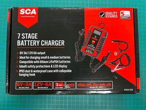 SCA 7 Stage Battery Charger PLU 611232 6/12V 3/6 Amp - Picture 1 of 2