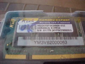 sodimm " memory expert" pc3200- 512mo 400mhz - Photo 1/1