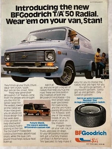 1979 B.F. Goodrich Tire Print Ad T/A 50 Radial BFGoodrich Custom Van - Picture 1 of 2