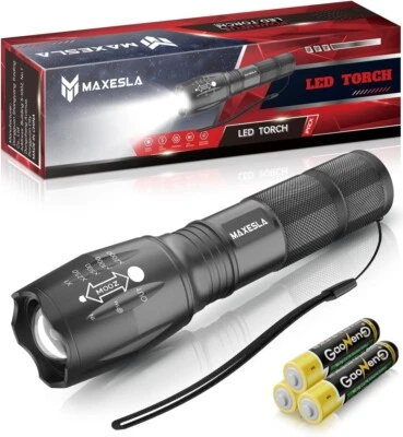 Linterna LED Impermeable Con 5 Modos Luz Potencia 2000 Lúmenes y Zoom Ajustable - Imagen 1 de 4