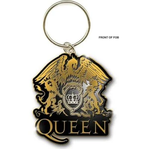 OFFICIAL LICENSED - QUEEN - GOLD CREST KEYCHAIN KEYRING ROCK FREDDIE MERCURY - Bild 1 von 1