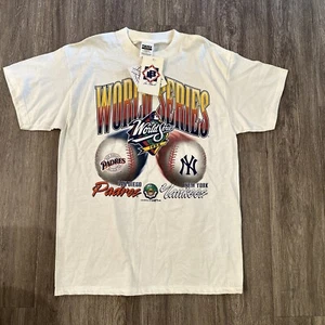 VTG NEW MLB 98 World Series San Diego Padres Vs New York Yankees Shirt  XL - Picture 1 of 6
