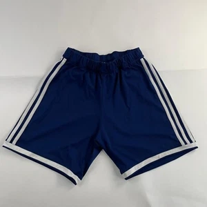Adidas Original Shorts Small Blue Youth Climalite Athletic 3 Stripes Used 2018 - Picture 1 of 12