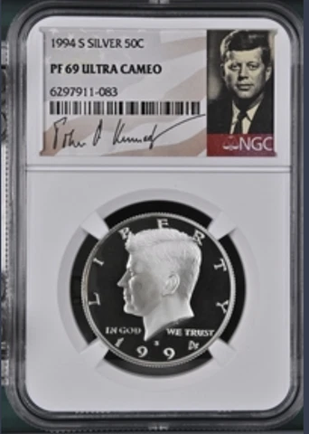 1994 S NGC PF69 Ultra Cameo Silver Kennedy Half Dollar Cover