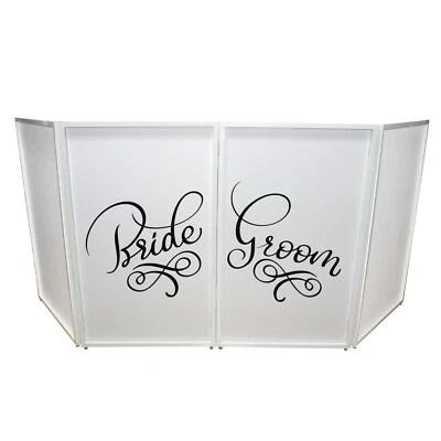 ProX XF-SBRGR20X2 Bride and Groom Facade Enhancement Scrims - Black Script  - Image 1 of 2