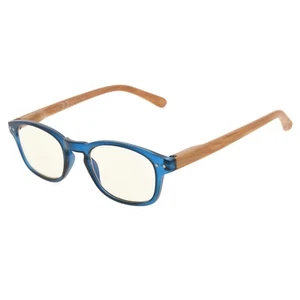 Eyekepper Spring Hinge Bamboo Patterned Temples Blue Light Filter Readers - Picture 1 of 20