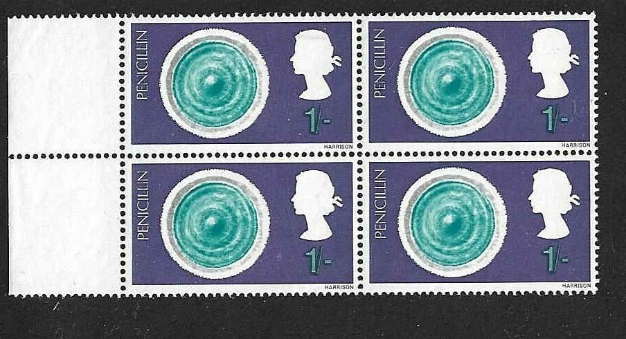 GB  QEII 1967  BLOCK OF 4 @ 1/- PENICILLIN (British Discoveries) SG 753 - MNH - Image 1 of 1