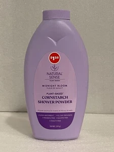 NEW Natural Sense Plant Based Midnight Bloom Cornstarch Shower Powder 10 oz - Picture 1 of 5