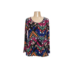 Lularoe Blue 2XL Graphic Print Blouse - Picture 1 of 4
