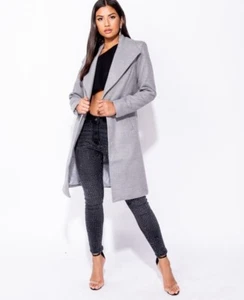 BNWT - Parisian Grey Duster Trench Coat -Sizes 8 - Picture 1 of 5