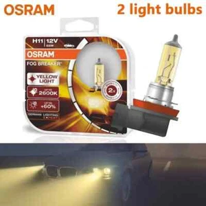 2pcs OSRAM H11 Yellow Halogen Fog Breaker 12V 55W Car Original Headlight 2600K - Picture 1 of 7