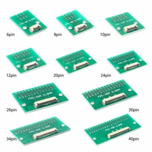 10PCS FPC Fat Cable Transfer Plate 0.5 mm 1mm Spacing Connector 6P 8P 10P to 40P - Picture 1 of 14