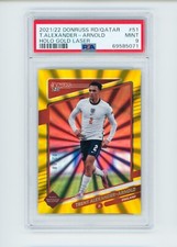2021-22 Trent Alexander-Arnold Panini Donruss Holo Gold Laser England 2/10 PSA 9