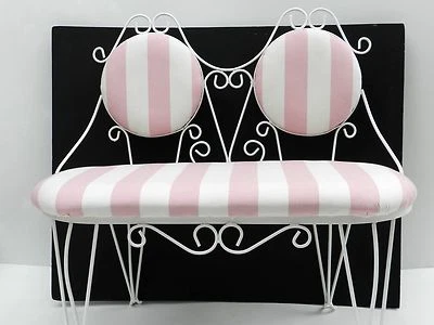 Vintage Metal  Ice Cream Parlor Chair Bench Seat - Image 1 of 4
