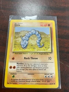 Tarjeta coleccionable Pokemon Onix 1995 56/102 - Imagen 1 de 2