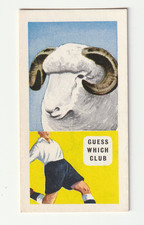 Sweetule Football Trade Card 1959 Club Nicknames No. 18 Derby County