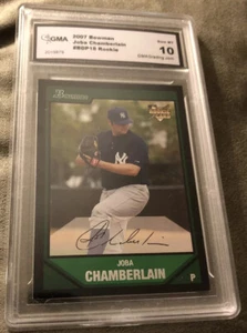 2007 Bowman Draft Picks Joba Chamberlain Rookie #BDP18 Yankees Graded GMA 10 - Picture 1 of 2