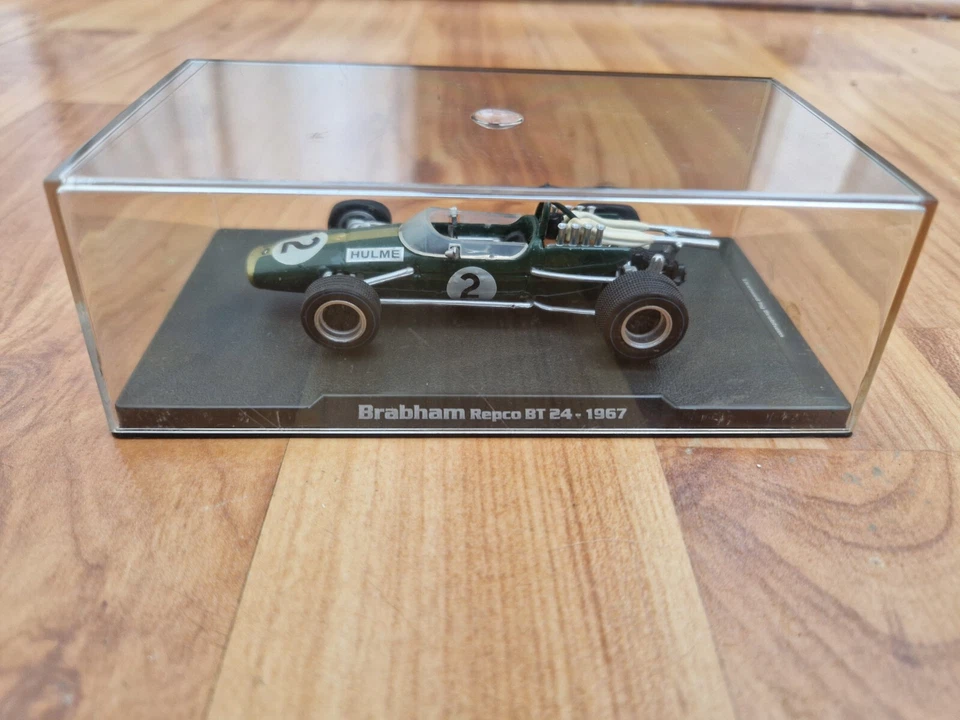 RBA ATLAS EDITIONS 1/43 1967 BRABHAM REPCO BT24 DENNY HULME AUTO DIECAST F1 - Immagine 1 di 3