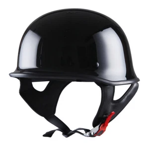 DOT 1Storm Motorcycle Half Face Helmet Mopeds Scooter Novelty German Matt Black - Picture 1 of 40