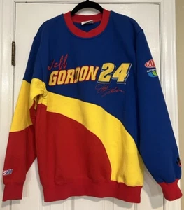 Vintage Chase Authentics Jeff Gordon Crewneck Sweatshirt M Colorblock Nascar 24 - Picture 1 of 11