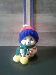 Schneeglocken Porzellan Schneemann Glocke Ornament Weihnachten Biskuit handbemalt Baum - Bild 1 von 6