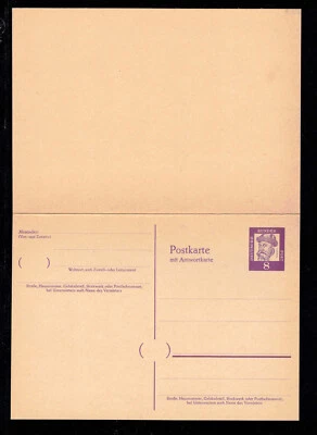 Bund Ganzsache P 62 ungebraucht Doppelkarte geprüft (353 g) - Bild 1 von 2