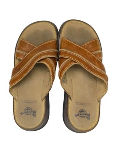 Sandalia Dr Doc Martens Cuero Marrón Cruzada Gruesa Sin Cordones Talla 5 Y2K - Imagen 1 de 19