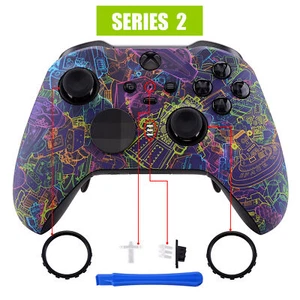 Custom Neon Novel Faceplate Front Housing Shell for Xbox One Elite 2 Controller - Picture 1 of 8