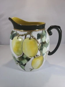 T&V Limoges France Dorique Zitronenmotiv Porzellan Krug signiert FLA - Bild 1 von 11